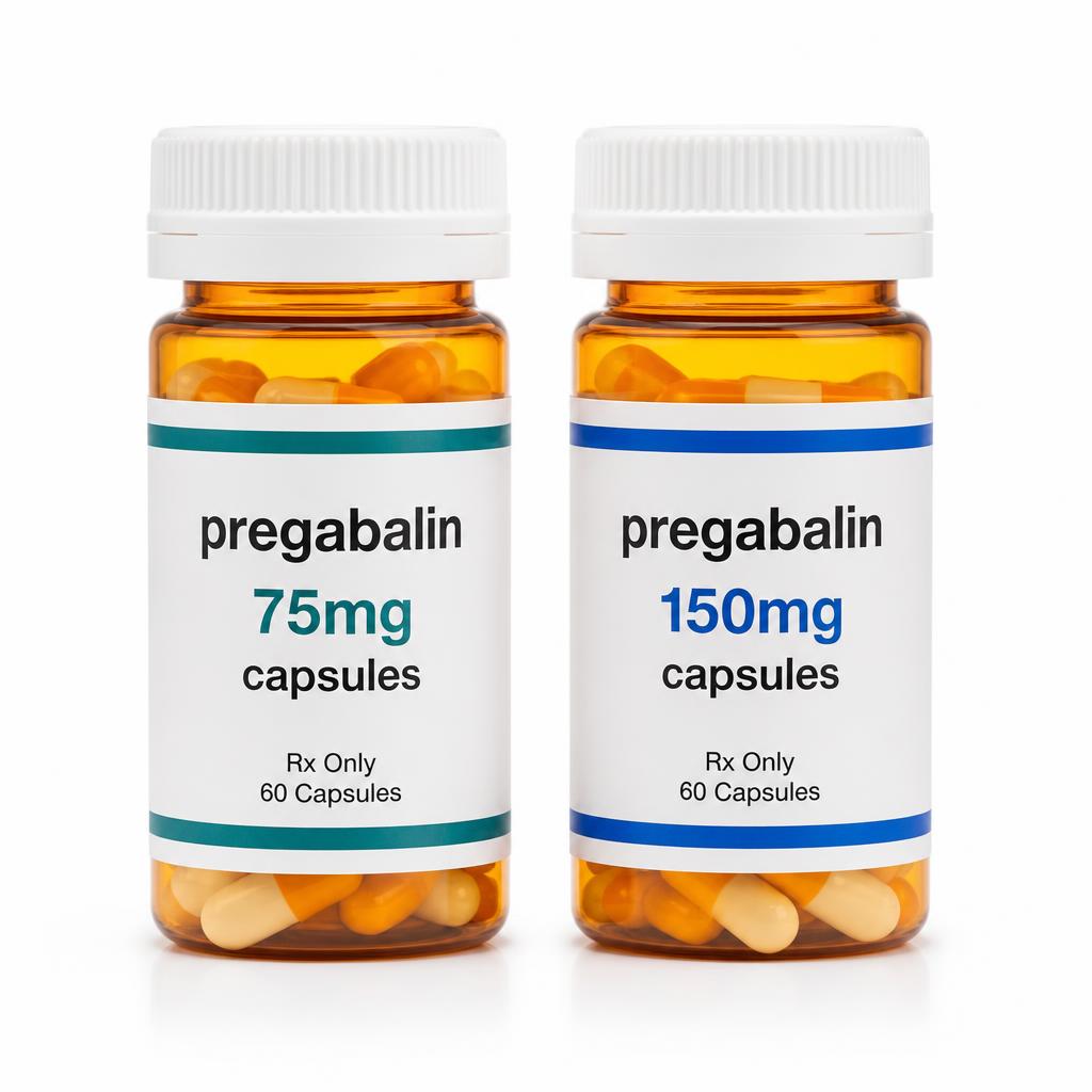 Lyrica pregabalin capsules in 75mg and 150mg strengths for nerve pain